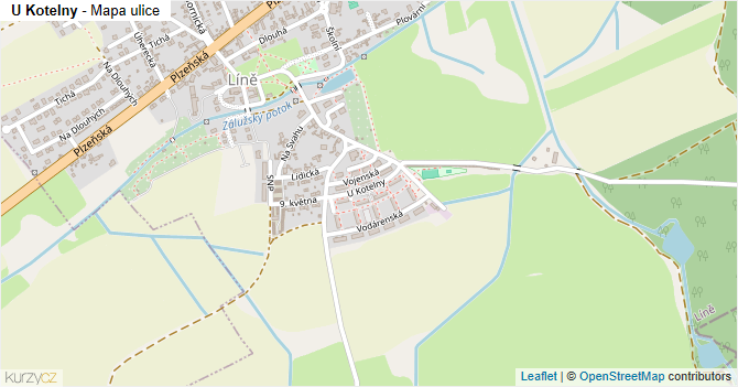U Kotelny - mapa ulice