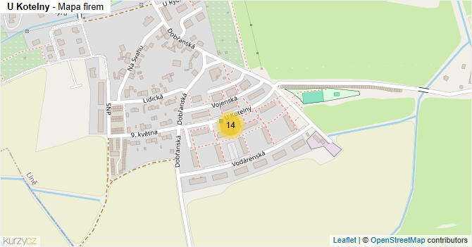 U Kotelny - mapa firem