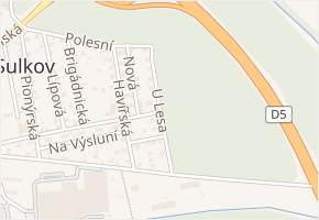 U Lesa v obci Líně - mapa ulice