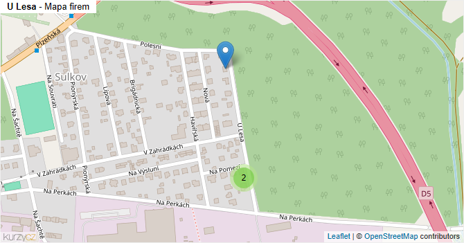 U Lesa - mapa firem