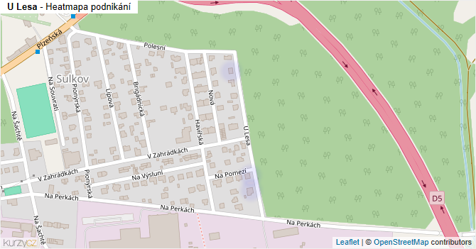 U Lesa - mapa podnikání