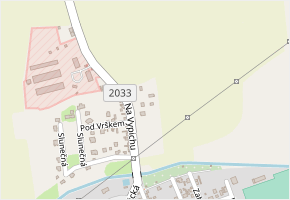 V Alejíčku v obci Líně - mapa ulice
