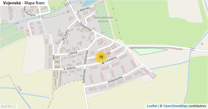 Vojenská - mapa firem