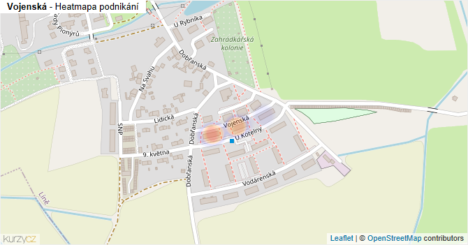 Vojenská - mapa podnikání
