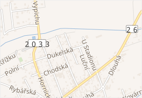 Zahradní v obci Líně - mapa ulice