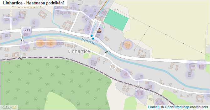 Linhartice - mapa podnikání