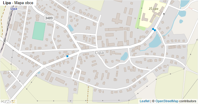 Lípa - mapa obce