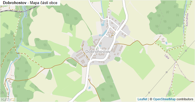 Dobrohostov - mapa části obce