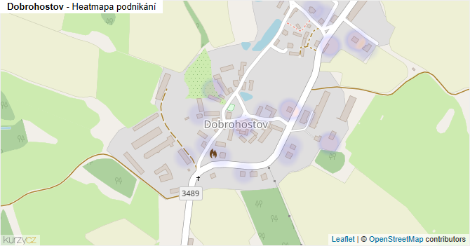 Dobrohostov - mapa podnikání