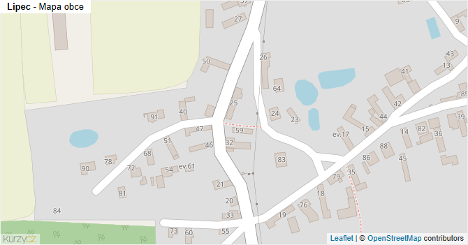 Lipec - mapa obce