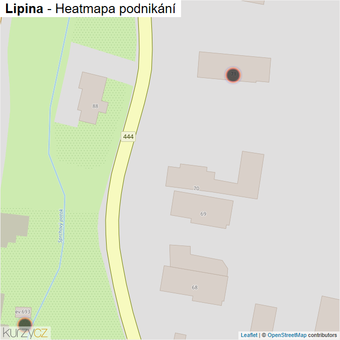 Mapa Lipina - Firmy v obci.