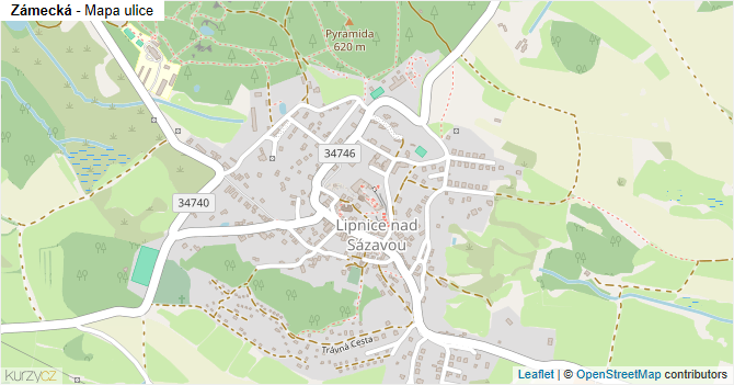 Zámecká - mapa ulice