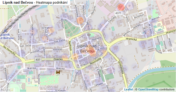 Lipník nad Bečvou - mapa podnikání