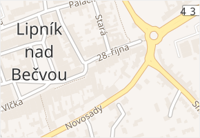 28. října v obci Lipník nad Bečvou - mapa ulice