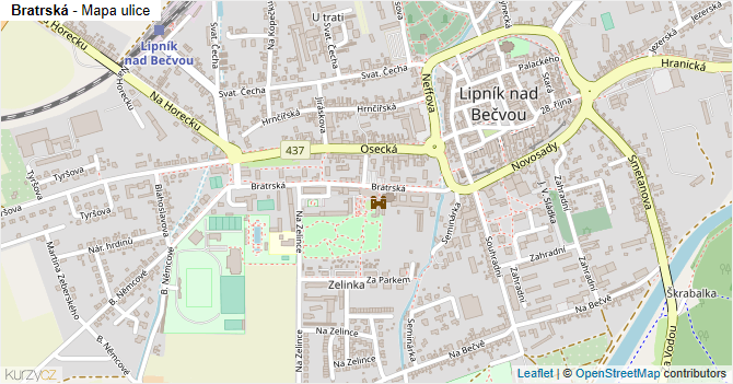 Bratrská - mapa ulice