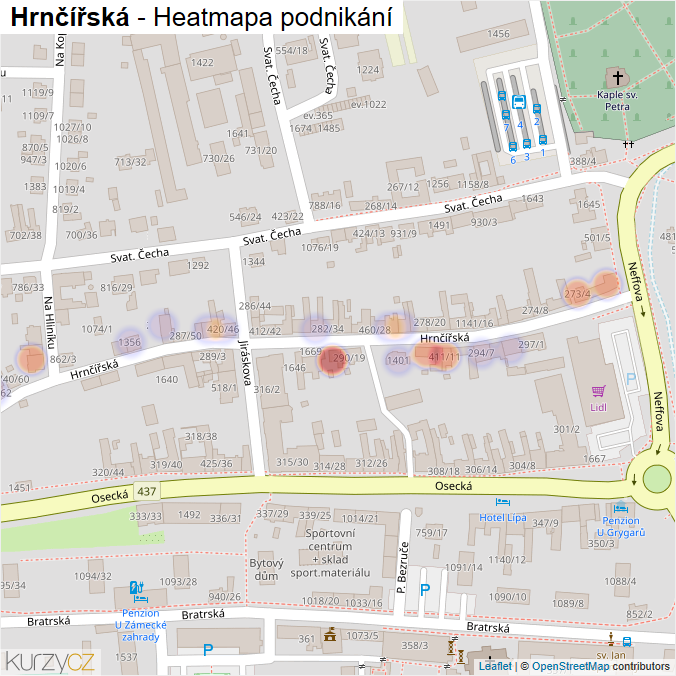 Mapa Hrnčířská - Firmy v ulici.