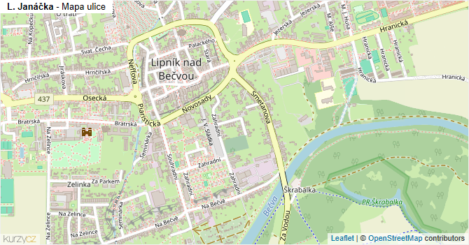 L. Janáčka - mapa ulice