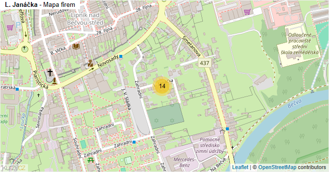 L. Janáčka - mapa firem