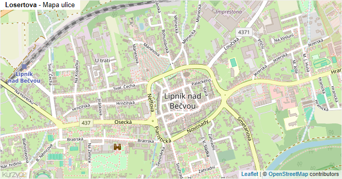 Losertova - mapa ulice