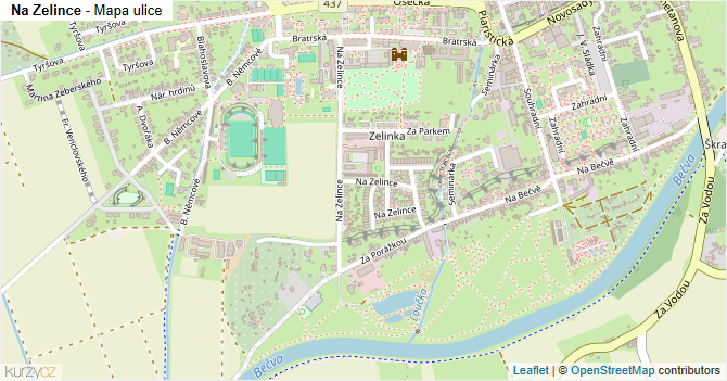 Na Zelince - mapa ulice