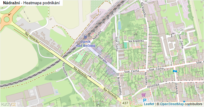 Nádražní - mapa podnikání