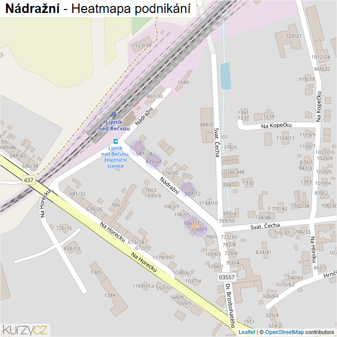 Mapa Nádražní - Firmy v ulici.