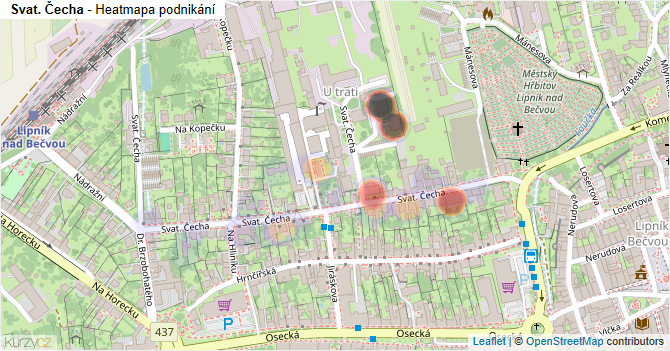 Svat. Čecha - mapa podnikání