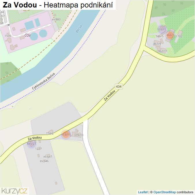 Mapa Za Vodou - Firmy v ulici.