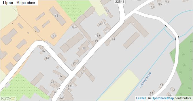 Lipno - mapa obce