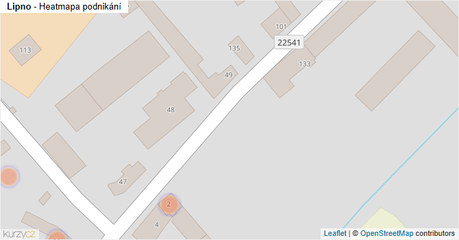 Lipno - mapa podnikání