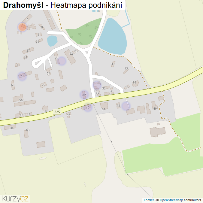 Mapa Drahomyšl - Firmy v části obce.