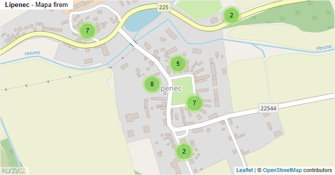 Lipenec - mapa firem