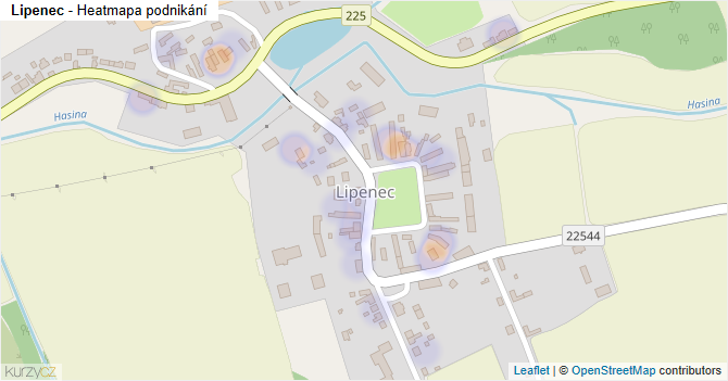 Lipenec - mapa podnikání