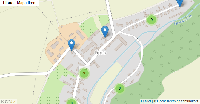 Lipno - mapa firem