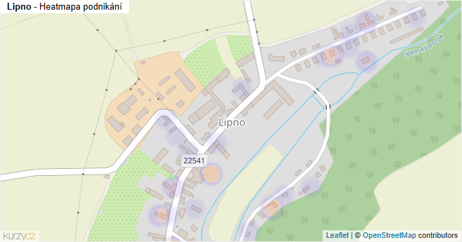 Lipno - mapa podnikání