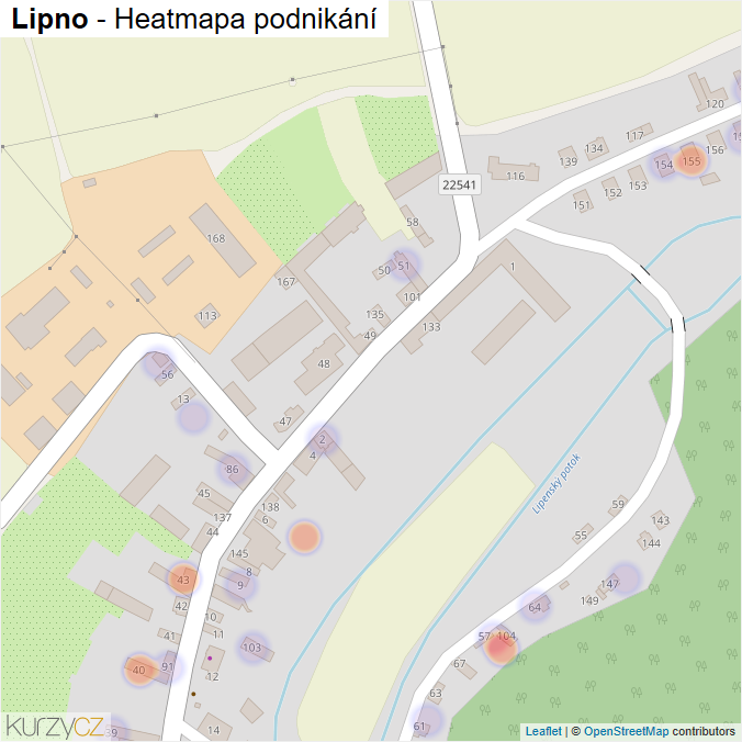 Mapa Lipno - Firmy v části obce.