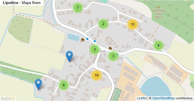 Lipoltice - mapa firem