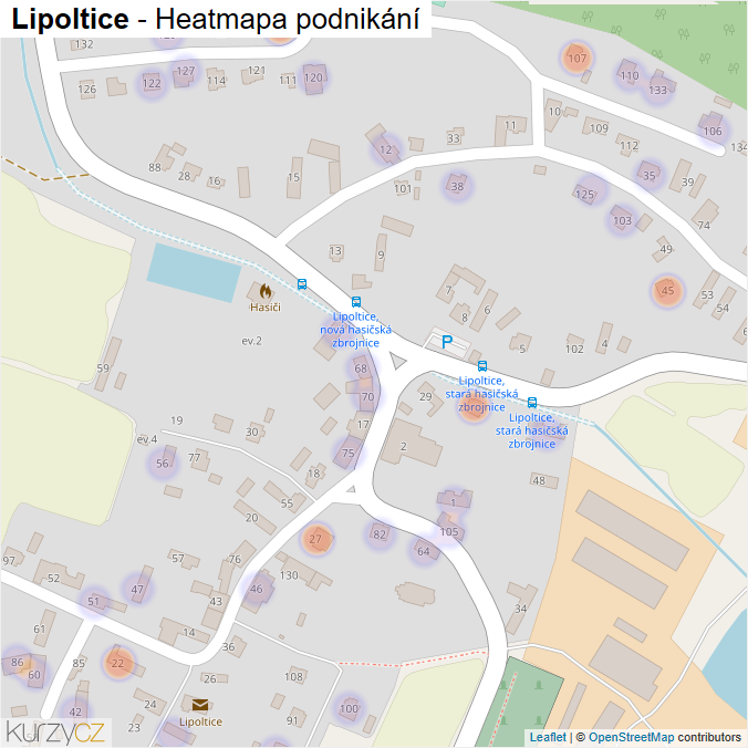 Mapa Lipoltice - Firmy v části obce.