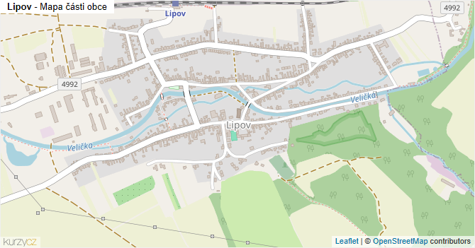 Lipov - mapa části obce