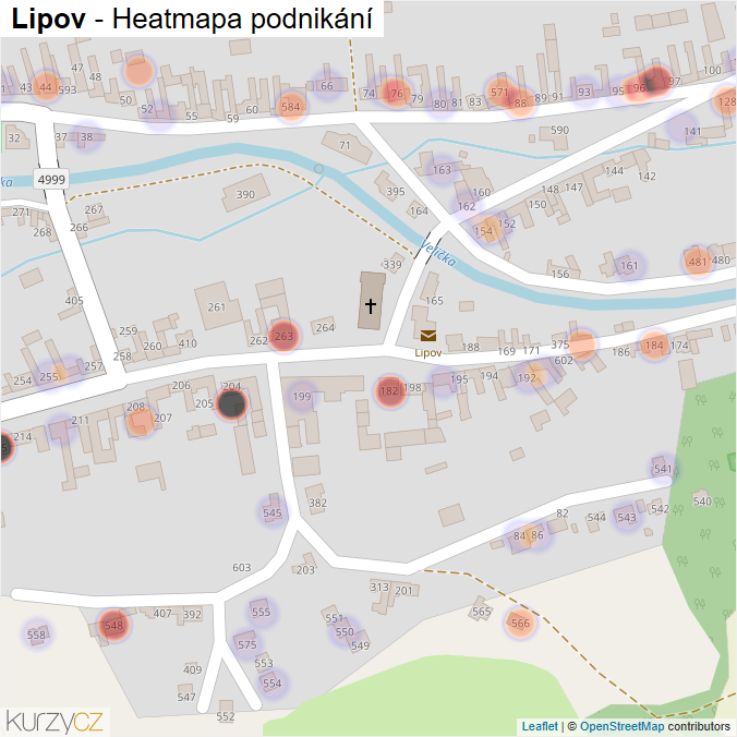 Mapa Lipov - Firmy v části obce.