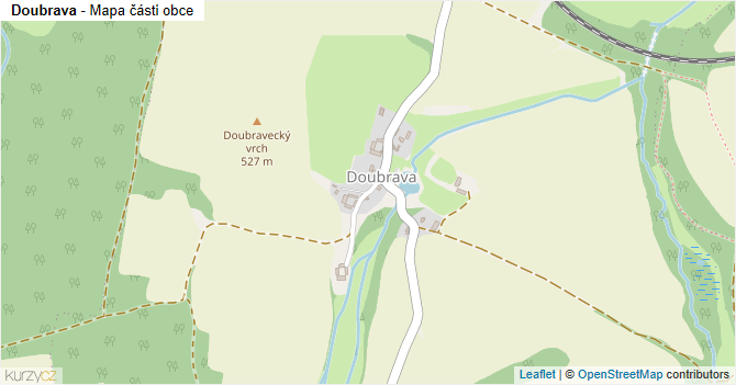 Doubrava - mapa části obce
