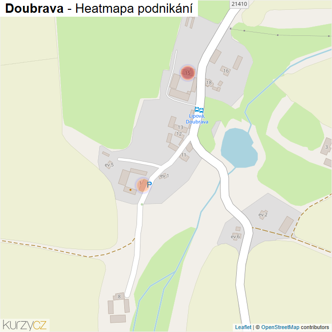 Mapa Doubrava - Firmy v části obce.
