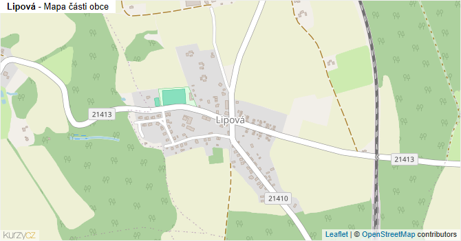 Lipová - mapa části obce