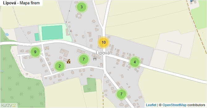 Lipová - mapa firem