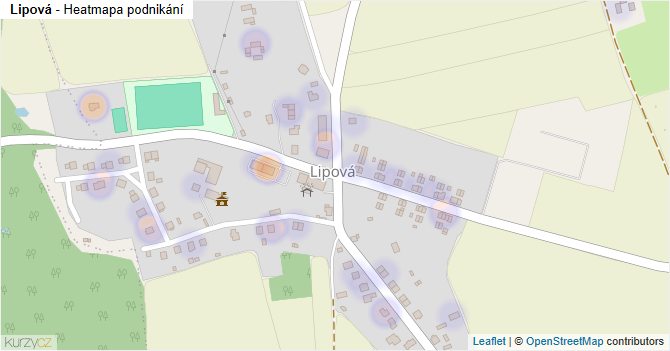 Lipová - mapa podnikání