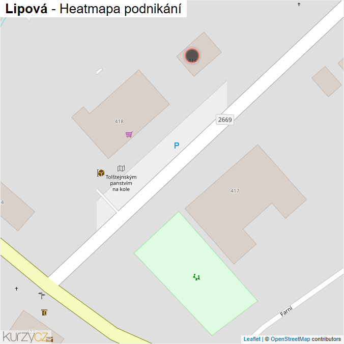 Mapa Lipová - Firmy v obci.