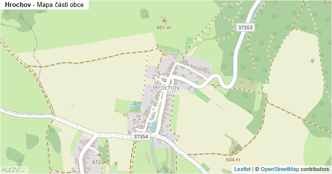Hrochov - mapa části obce