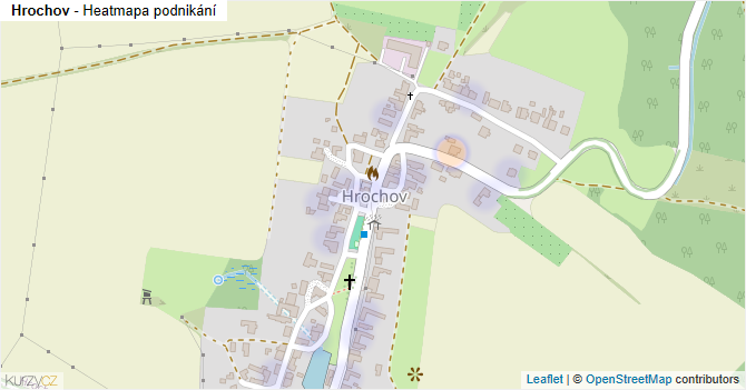 Hrochov - mapa podnikání