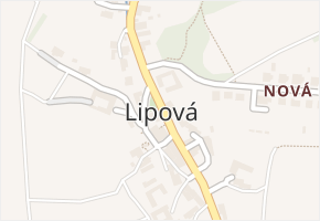 Lipová v obci Lipová - mapa části obce