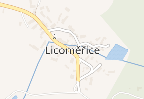 Licoměřice v obci Lipovec - mapa části obce